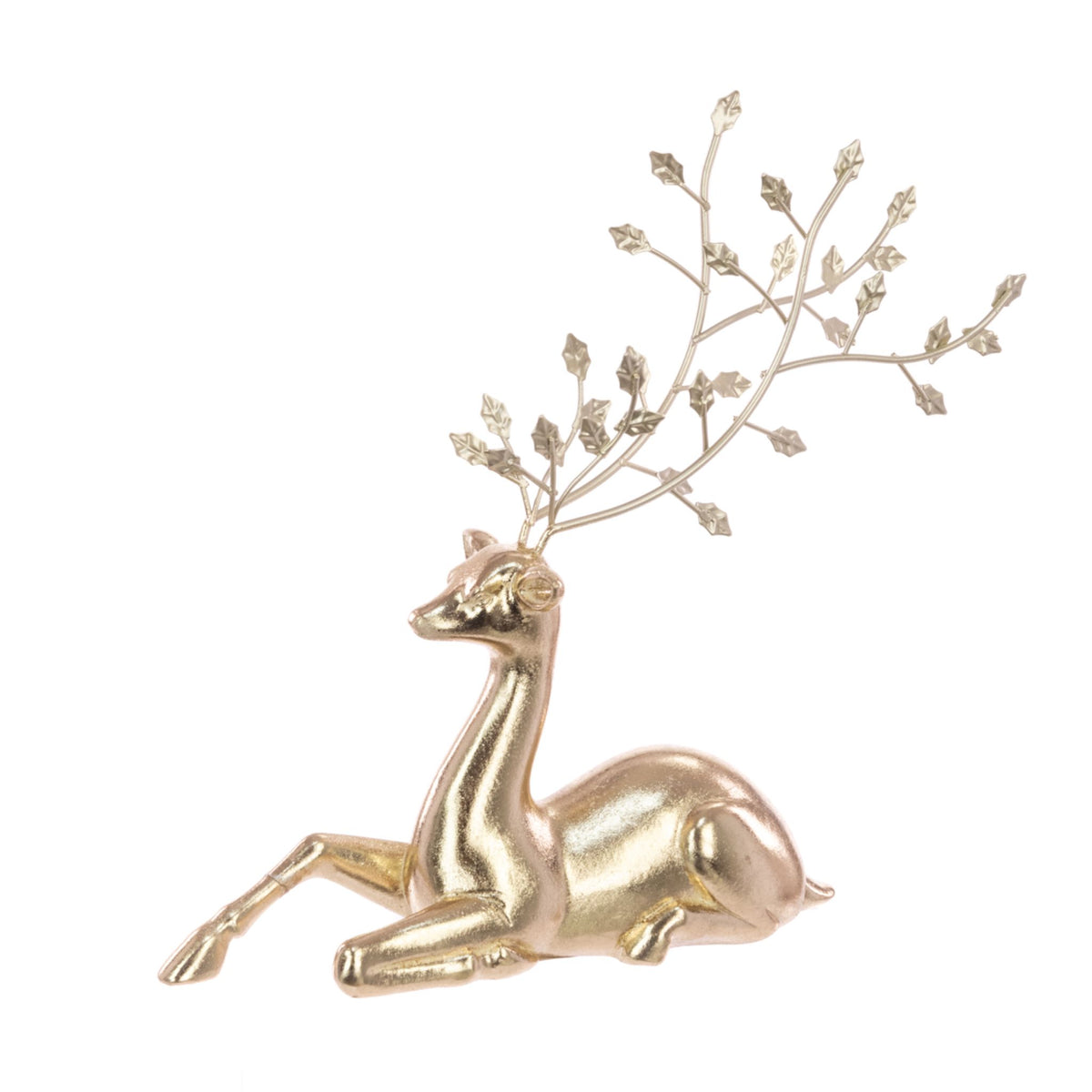 Metal Deer With Holly 27CM - Metal Deer With Holly 27CM Sterling Home 3