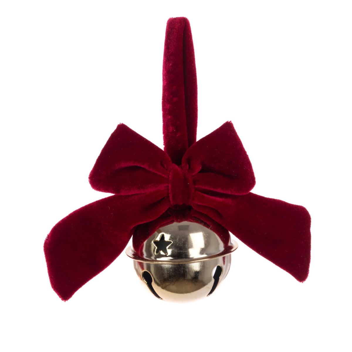 Bell With Red Velvet Bow - Bell With Red Velvet Bow 6CM Sterling Home 1