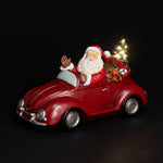 Light Up Santa In Car - BO Resin Santa In Car 26CM Sterling Home 1