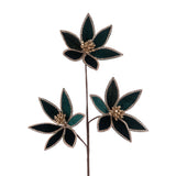 Green Velvet Poinsettia Spray 65CM
