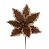 Pleather Bell Poinsettia Stem
