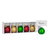 Glass Glitter Place Holder Pack Of 6