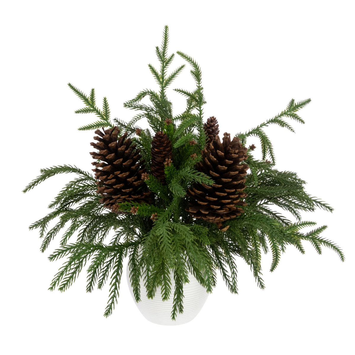 Waxed Pine & Pinecone In Pot - Waxed Pine & Pinecone In Pot Sterling Home 2