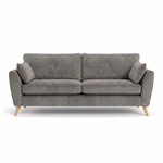 Zara 4 Seater Sofa - 4 Seater Sofa 4 Seater Sofas Sterling Home 19 Plush Silver Light Feet