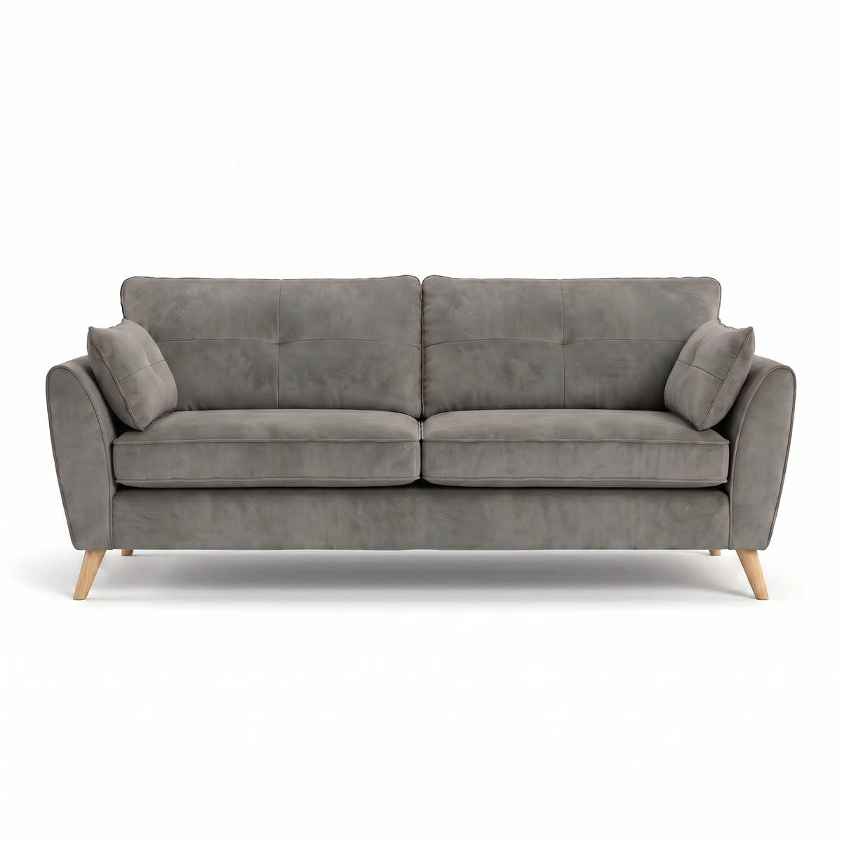 Zara 4 Seater Sofa - 4 Seater Sofa 4 Seater Sofas Sterling Home 19 Plush Silver Light Feet