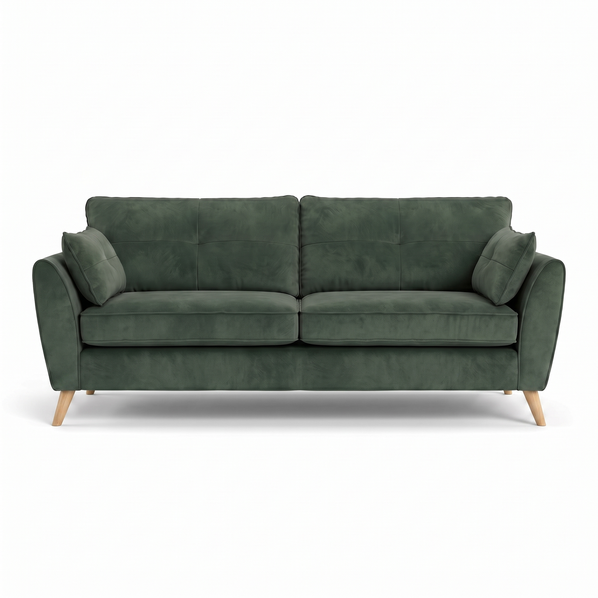 Zara 4 Seater Sofa - 4 Seater Sofa 4 Seater Sofas Sterling Home 18 Plush Emerald Light Feet