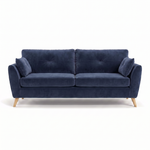 Zara 4 Seater Sofa - 4 Seater Sofa 4 Seater Sofas Sterling Home 16 Plush Navy Light Feet