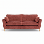 Zara 4 Seater Sofa - 4 Seater Sofa 4 Seater Sofas Sterling Home 15 Plush Oxblood Light Feet