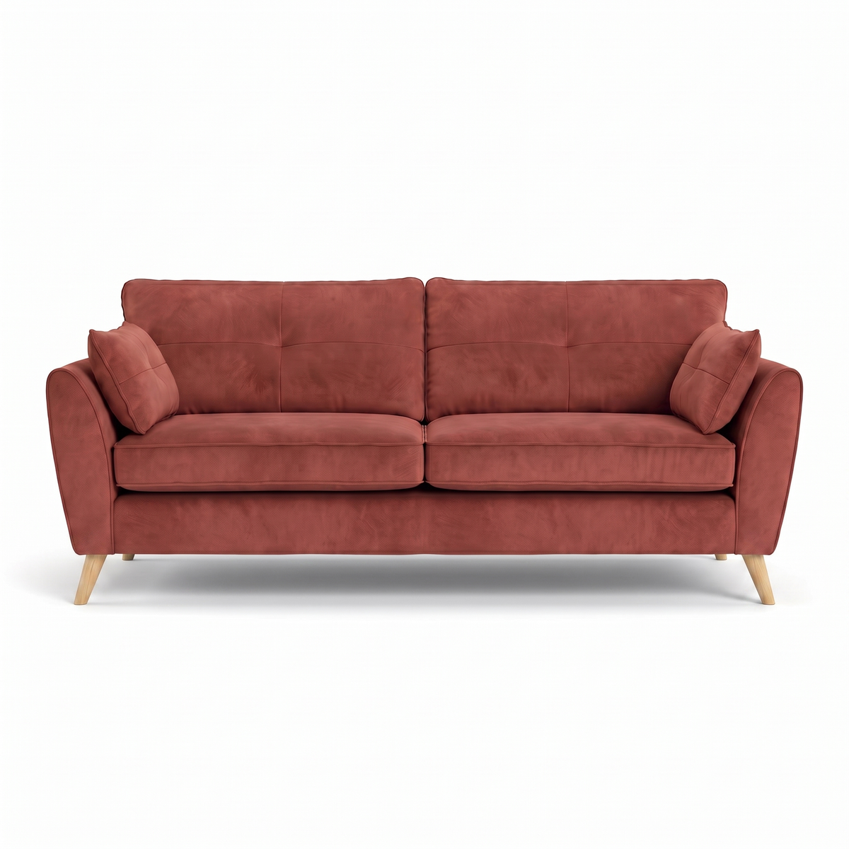 Zara 4 Seater Sofa - 4 Seater Sofa 4 Seater Sofas Sterling Home 15 Plush Oxblood Light Feet
