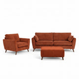 Zara 4 Seater Sofa, Armchair & Footstool Set