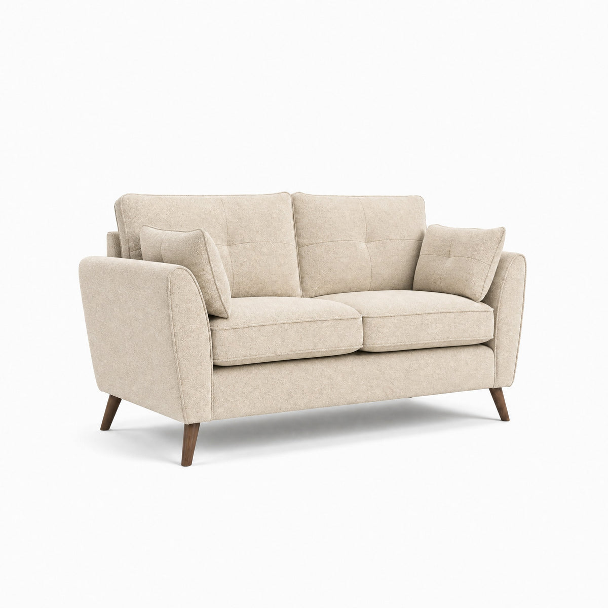 Zara 2 Seater Sofa - 2 Seater Sofa — Kensington Cream / Light Feet, gallery image 2