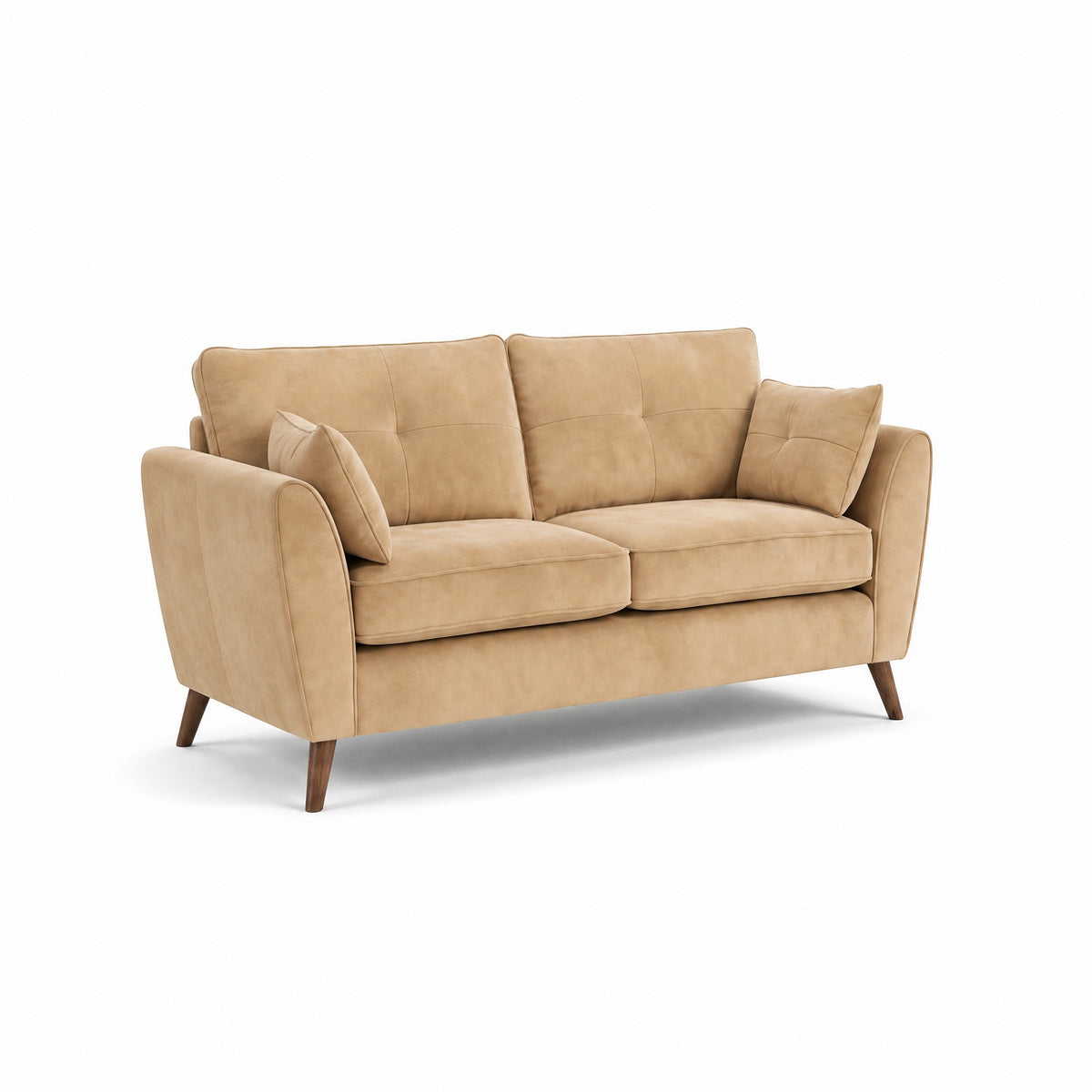 Zara 2 Seater Sofa - 2 Seater Sofa — Plush Cream / Light Feet, gallery image 2