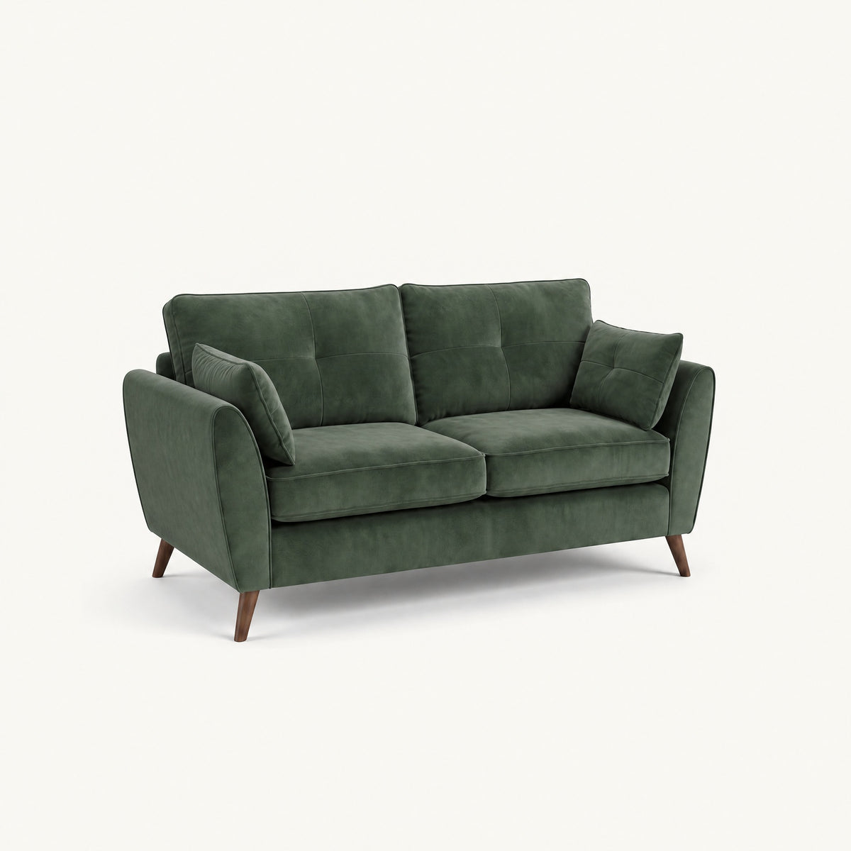 Zara 2 Seater Sofa - 2 Seater Sofa — Plush Emerald / Light Feet, gallery image 2