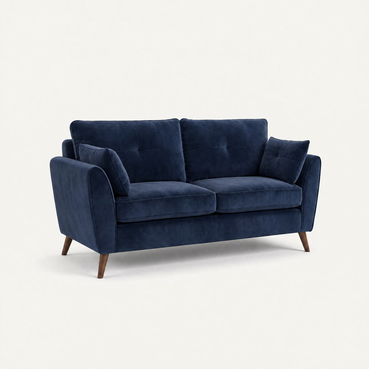 Zara 2 Seater Sofa - 2 Seater Sofa — Plush Navy / Light Feet, gallery image 2