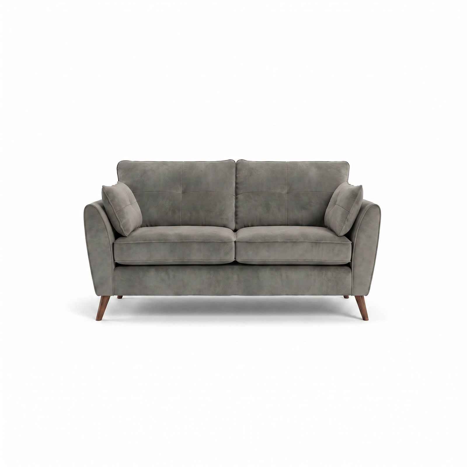 Zara 2 Seater Sofa - 2 Seater Sofa 2 Seater Sofas Sterling Home 2 Plush Silver Light Feet