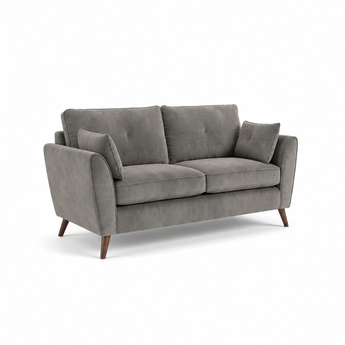 Zara 2 Seater Sofa - 2 Seater Sofa — Plush Silver / Light Feet, gallery image 2
