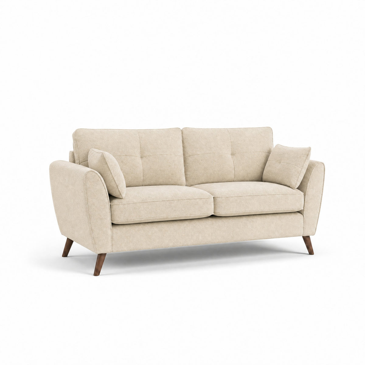 Zara 3 Seater Sofa - 3 Seater Sofa — Kensington Cream / Light Feet, gallery image 2