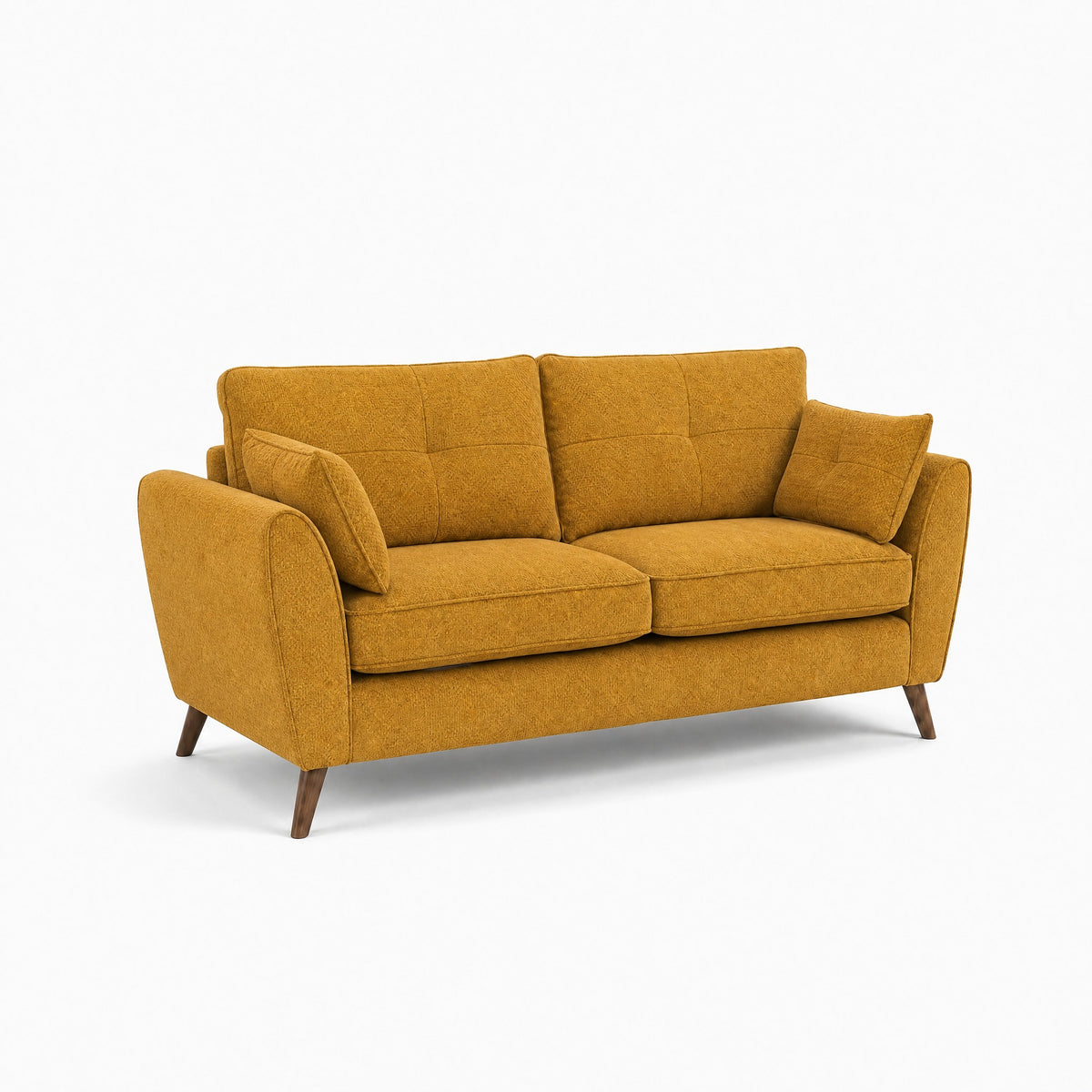 Zara 3 Seater Sofa - 3 Seater Sofa — Kensington Mustard / Light Feet, gallery image 2