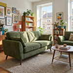 Zara 3 Seater Sofa - 3 Seater Sofa — Kensington Moss / Light Feet, gallery image 1