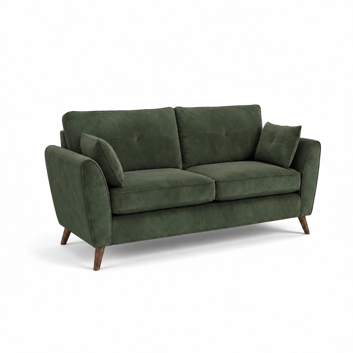 Zara 3 Seater Sofa - 3 Seater Sofa — Plush Emerald / Light Feet, gallery image 2