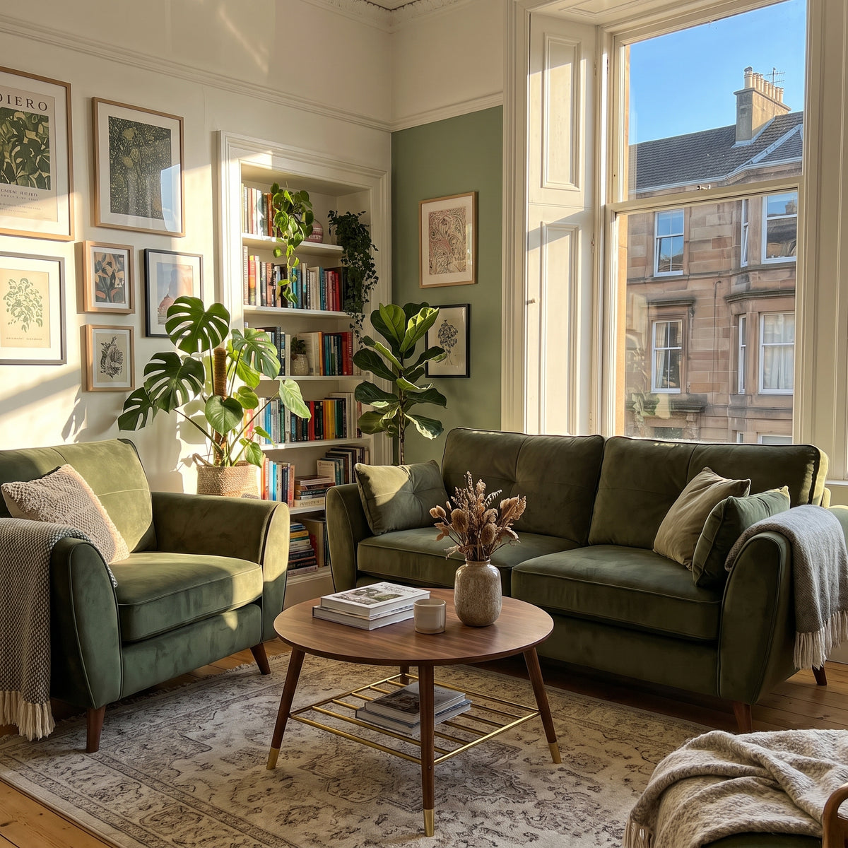 Zara 3 Seater Sofa - 3 Seater Sofa — Plush Emerald / Light Feet, gallery image 1