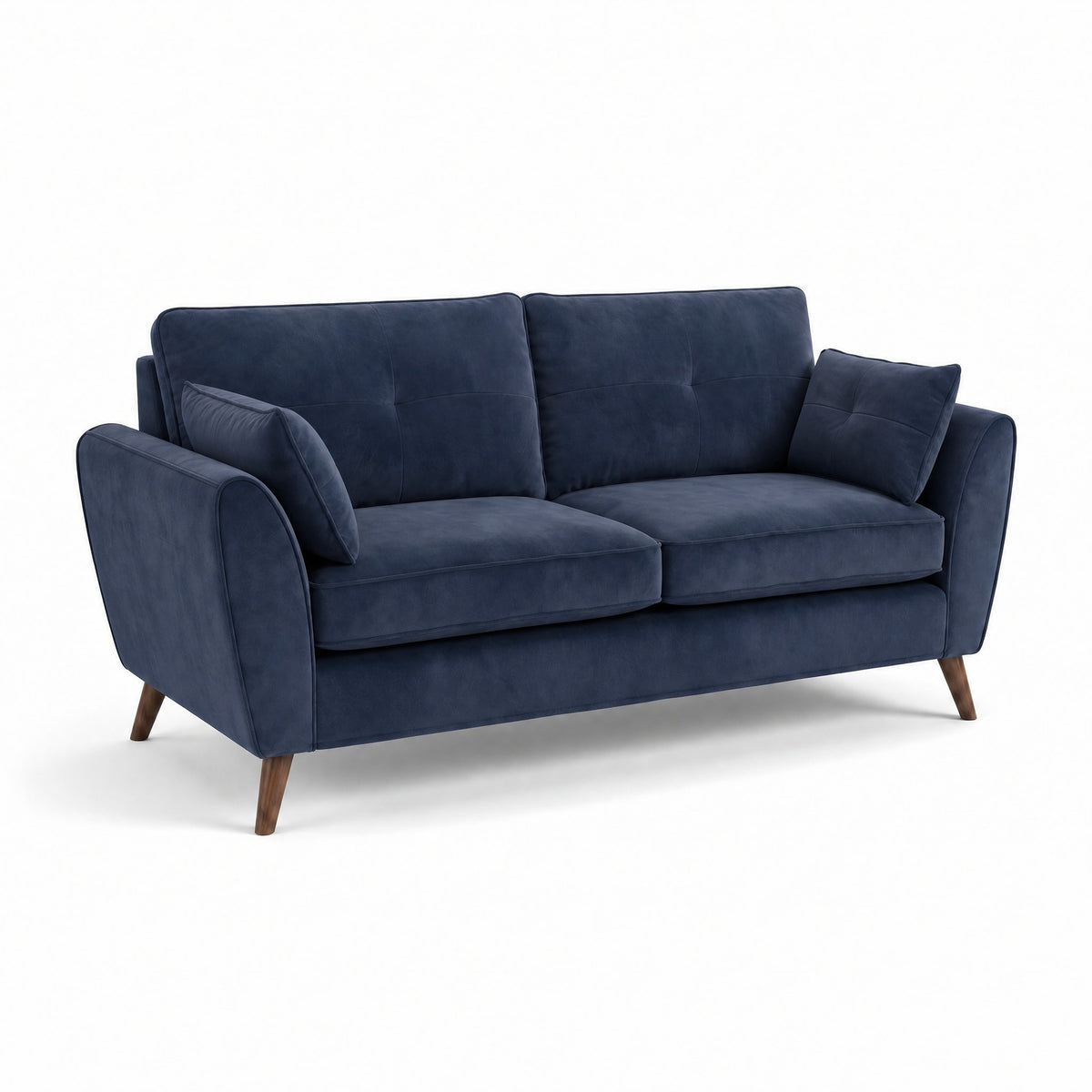 Zara 3 Seater Sofa - 3 Seater Sofa — Plush Navy / Light Feet, gallery image 2