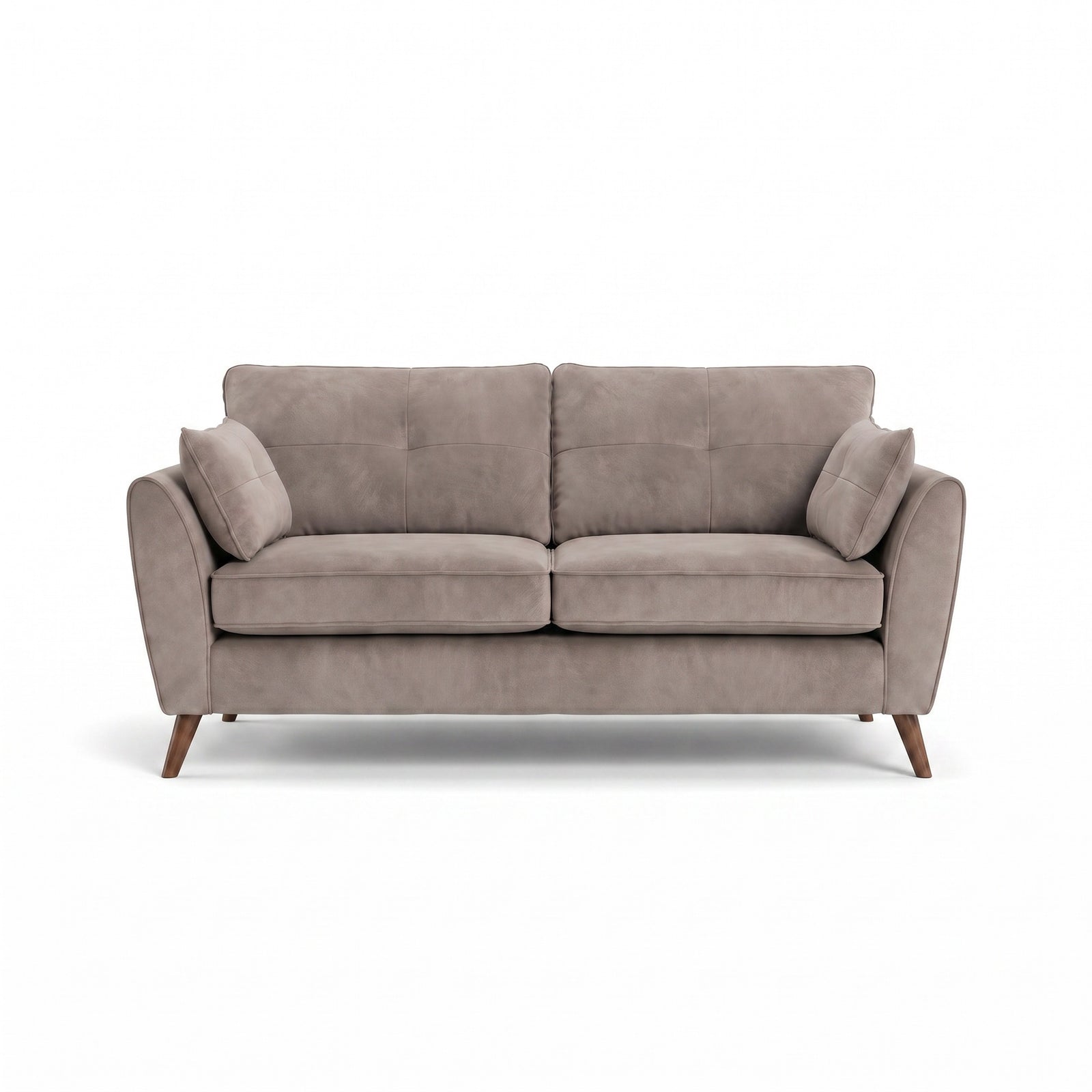 Zara 3 Seater Sofa - 3 Seater Sofa 3 Seater Sofas Sterling Home 4 Plush Pebble Light Feet