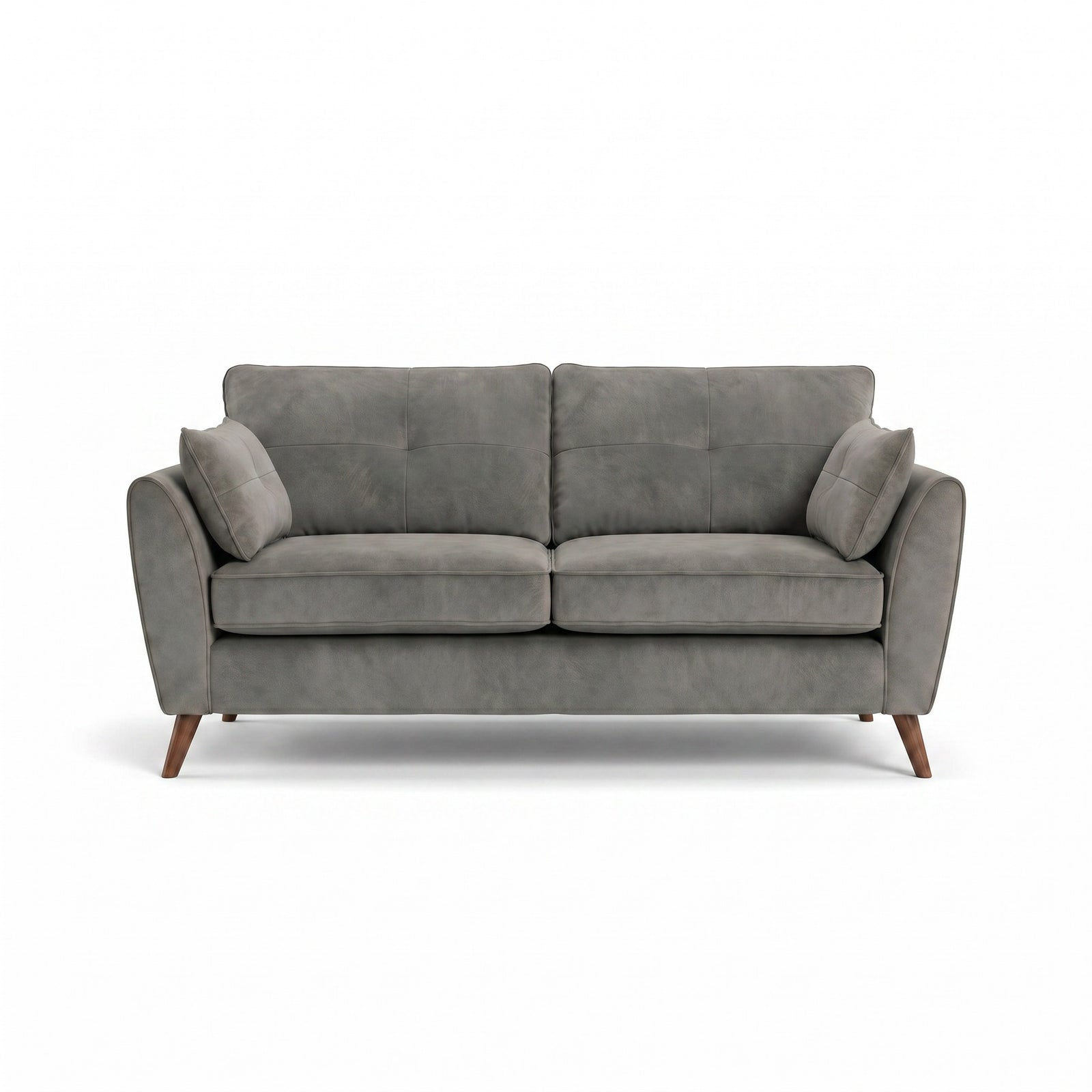 Zara 3 Seater Sofa - 3 Seater Sofa 3 Seater Sofas Sterling Home 3 Plush Silver Light Feet