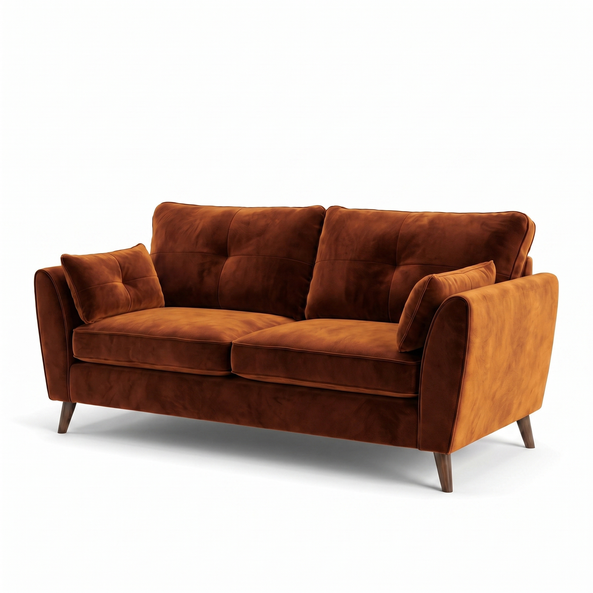 Zara 3 Seater Sofa - 3 Seater Sofa — Plush Marmalade, gallery image 2