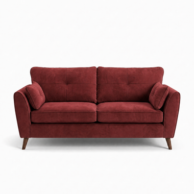 Zara 3 Seater Sofa - 3 Seater Sofa 3 Seater Sofas Sterling Home 7 Plush Oxblood
