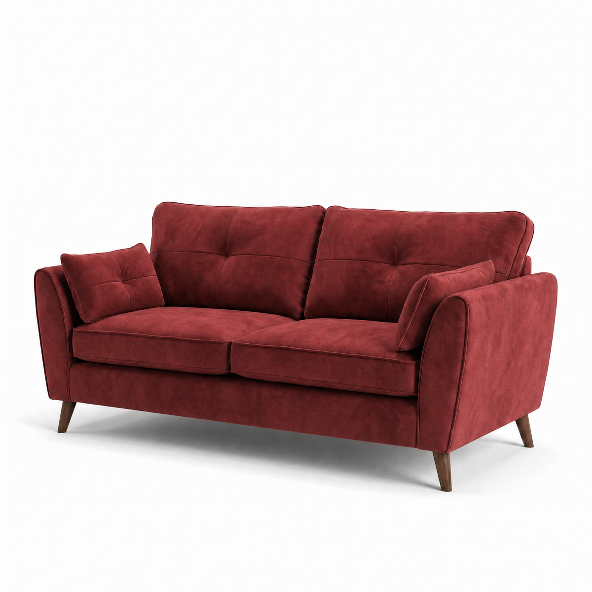 Zara 3 Seater Sofa - 3 Seater Sofa — Plush Oxblood, gallery image 1