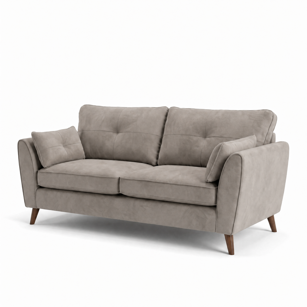 Zara 3 Seater Sofa - 3 Seater Sofa — Plush Pebble, gallery image 1