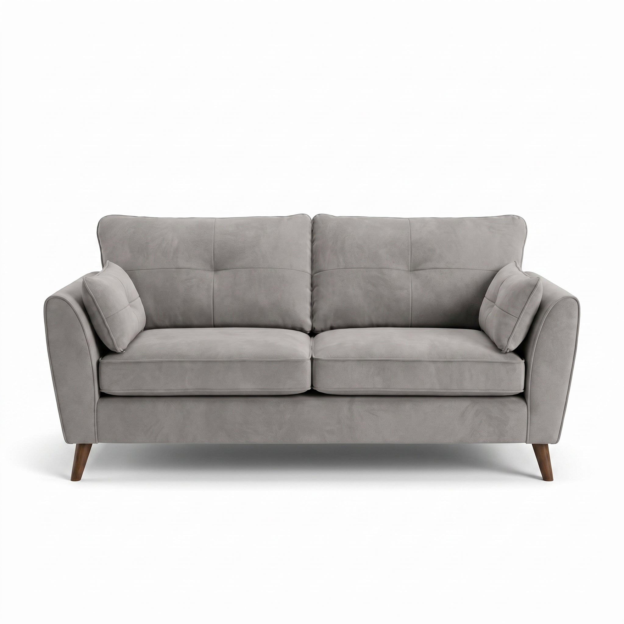 Zara 3 Seater Sofa - 3 Seater Sofa 3 Seater Sofas Sterling Home 1 Plush Silver