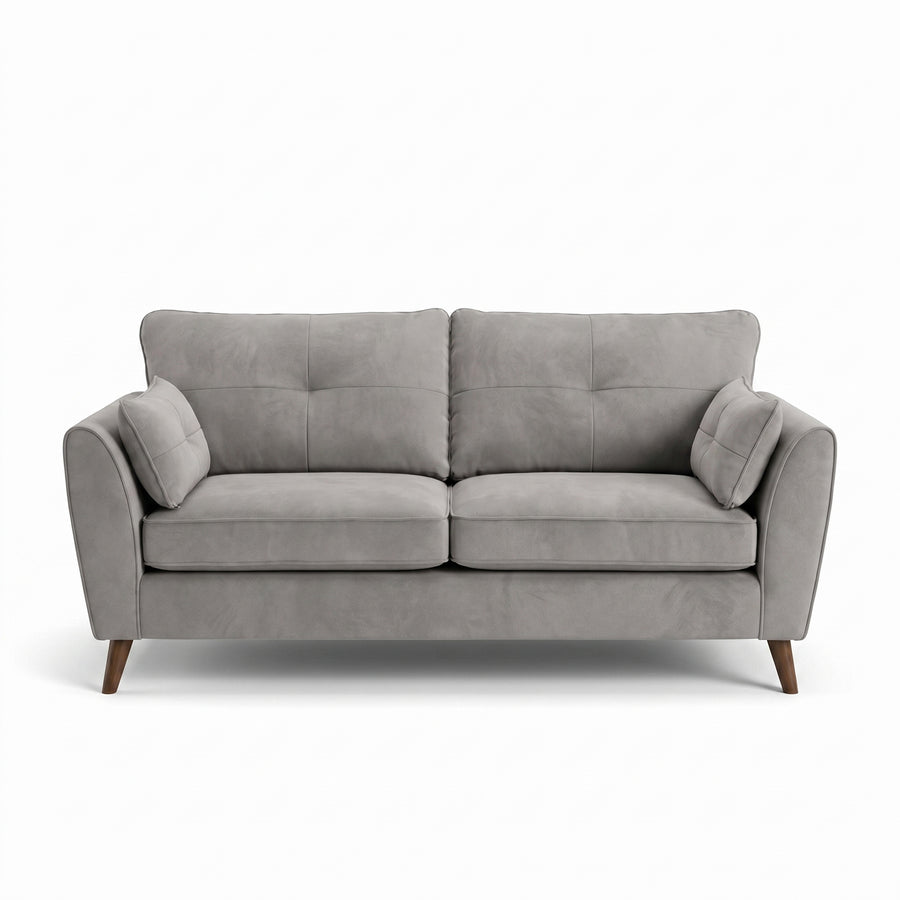 Zara 3 Seater Sofa - 3 Seater Sofa 3 Seater Sofas Sterling Home 1 Plush Silver