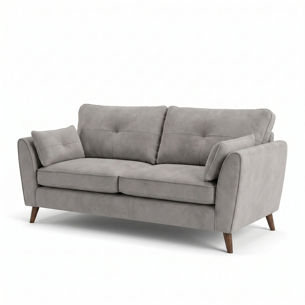 Zara 3 Seater Sofa - 3 Seater Sofa — Plush Silver, gallery image 2