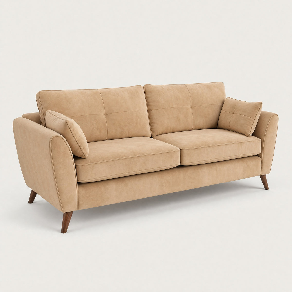 Zara 4 Seater Sofa - 4 Seater Sofa — Plush Cream / Light Feet, gallery image 2