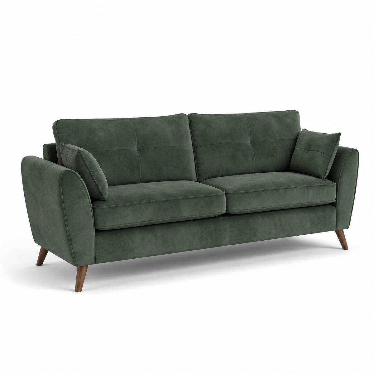 Zara 4 Seater Sofa - 4 Seater Sofa — Plush Emerald / Light Feet, gallery image 2