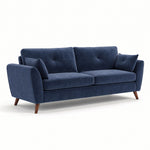 Zara 4 Seater Sofa - 4 Seater Sofa — Plush Navy / Light Feet, gallery image 2