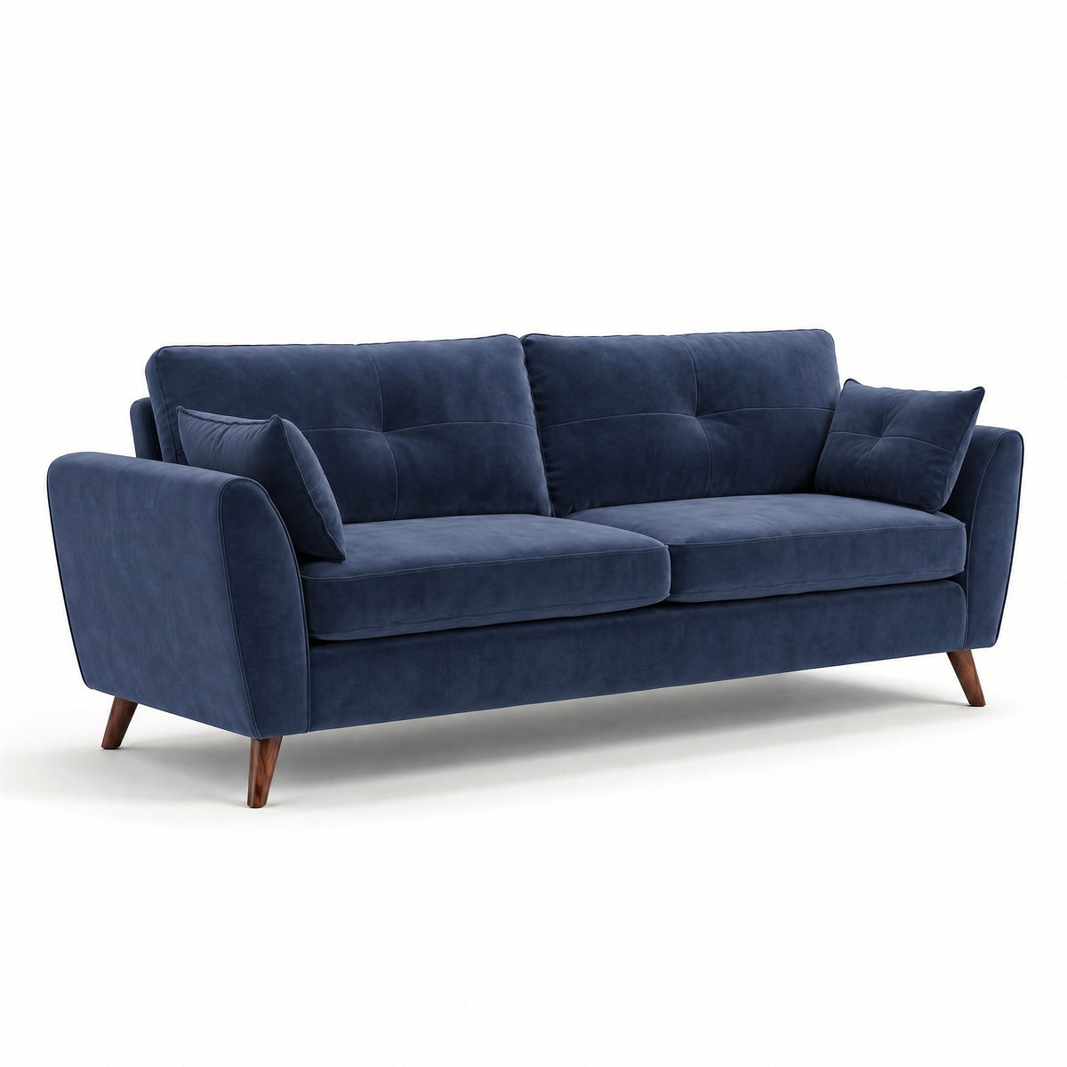 Zara 4 Seater Sofa - 4 Seater Sofa — Plush Navy / Light Feet, gallery image 2