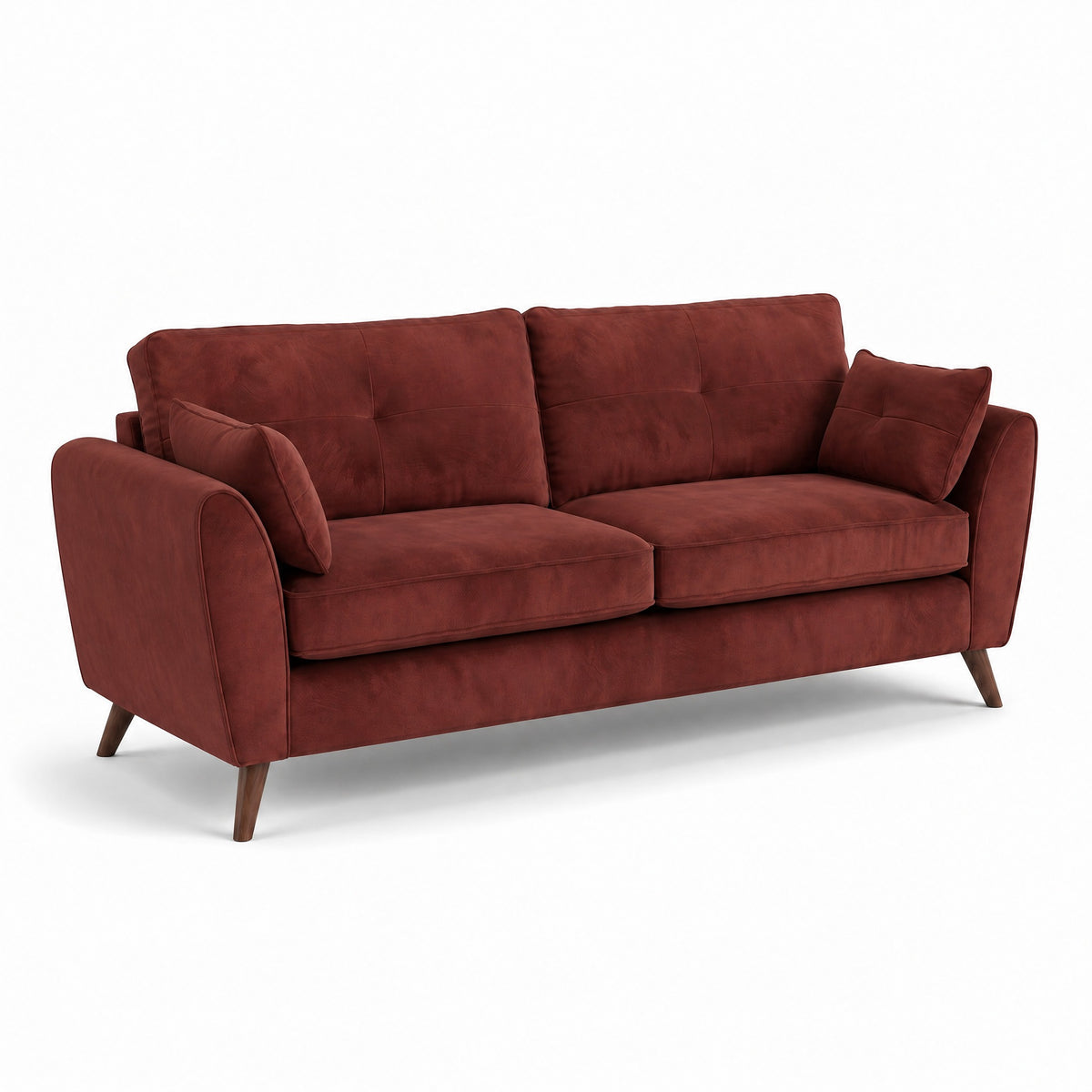 Zara 4 Seater Sofa - 4 Seater Sofa — Plush Oxblood / Light Feet, gallery image 2