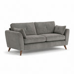 Zara 4 Seater Sofa - 4 Seater Sofa — Plush Silver / Light Feet, gallery image 2
