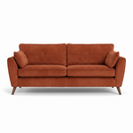 Zara 4 Seater Sofa - 4 Seater Sofa 4 Seater Sofas Sterling Home 1 Plush Marmalade Light Feet