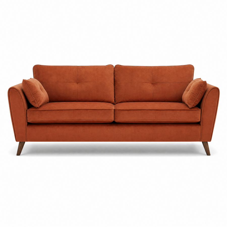 Zara 4 Seater Sofa - 4 Seater Sofa 4 Seater Sofas Sterling Home 1 Plush Marmalade
