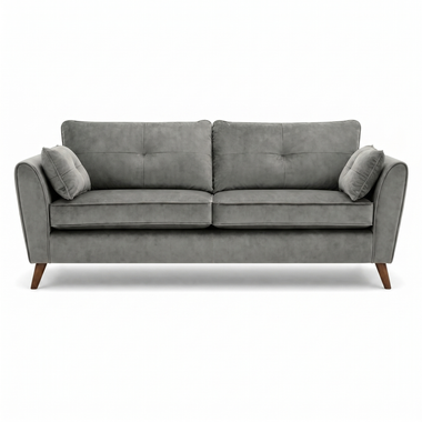 Zara 4 Seater Sofa - 4 Seater Sofa 4 Seater Sofas Sterling Home 2 Plush Silver