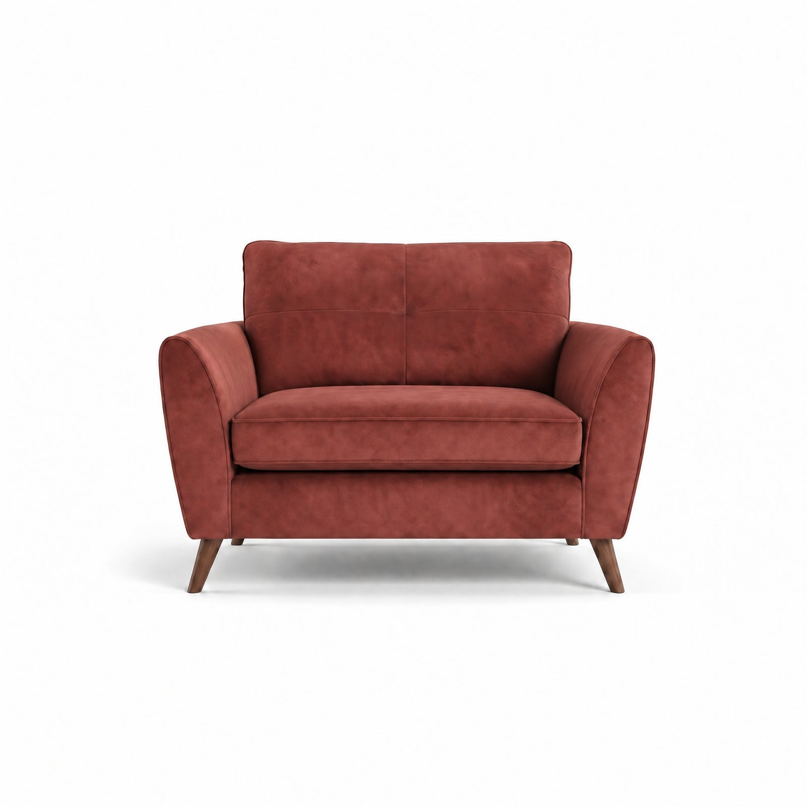 Zara Cuddler - Cuddler Loveseats Sterling Home 7 Plush Oxblood Light Feet