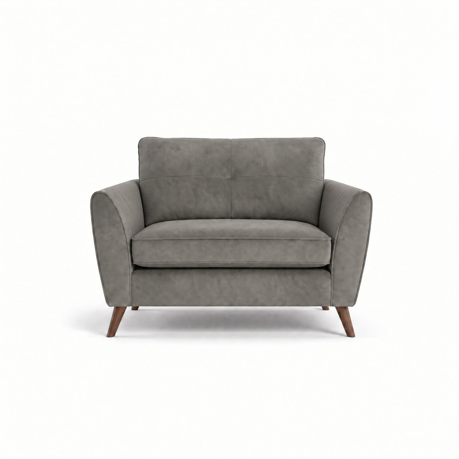 Zara Cuddler - Cuddler Loveseats Sterling Home 2 Plush Silver Light Feet