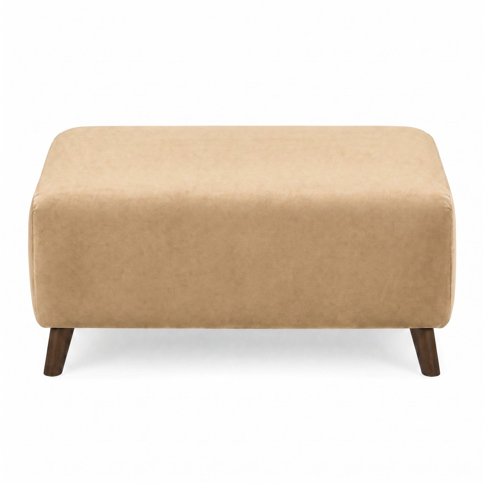 Zara Footstool - Footstool Footstools Sterling Home 6 Plush Cream Light Feet