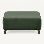 Zara Footstool - Footstool Footstools Sterling Home 4 Plush Emerald Light Feet