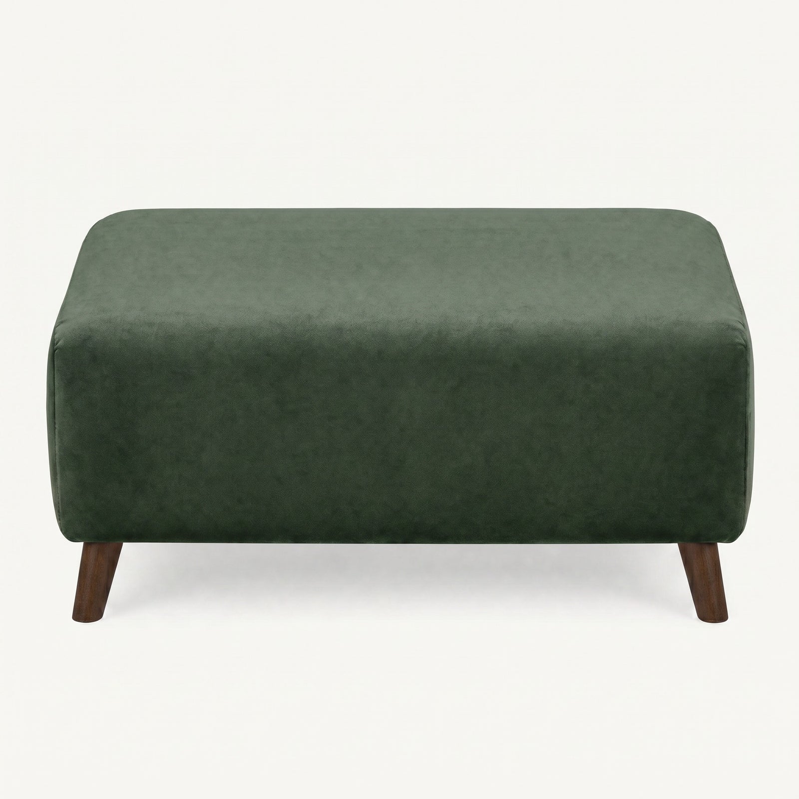 Zara Footstool - Footstool Footstools Sterling Home 4 Plush Emerald Light Feet