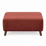 Zara Footstool - Footstool Footstools Sterling Home 7 Plush Oxblood Light Feet